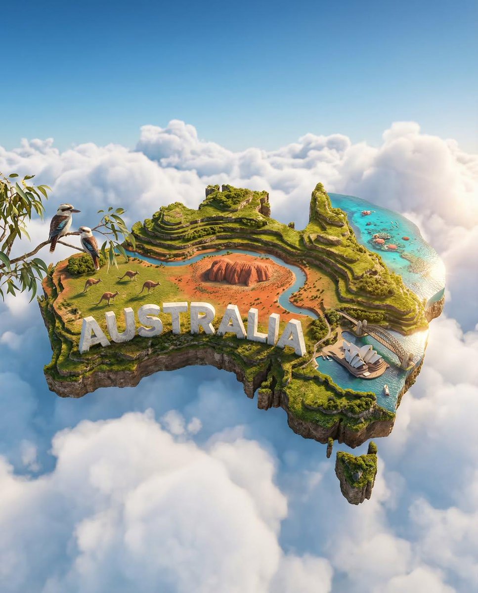 an ultra HD hyper realistic digital poster of a floating miniature island shape...