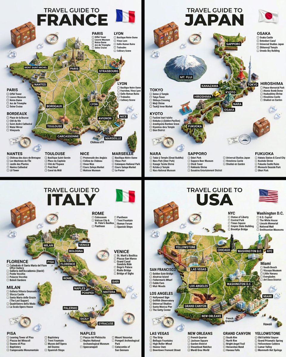 A hyper realistic 3D travel guide infographic poster for . The country shape is...