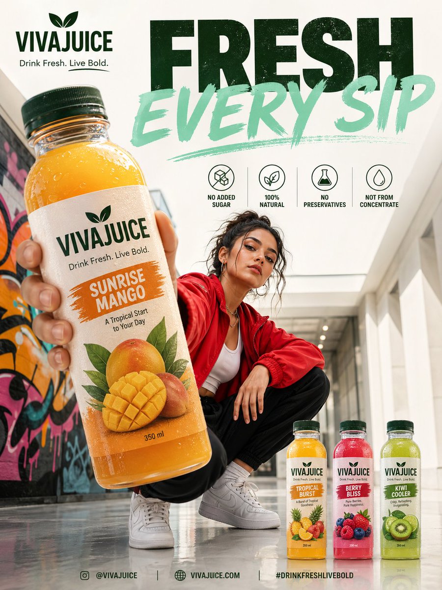 a premium modern beverage advertisement poster in a vertical 3:4 format featuri...